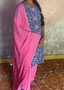 Elegant Printed Kurta Set with Dupatta