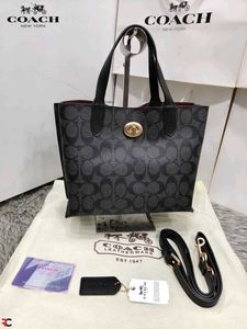 COACH*  *WILLOW SIGNATURE MONOGRAM CANVAS MINI TOT