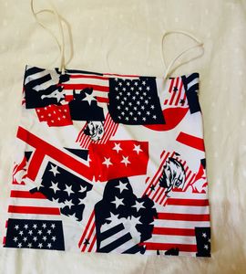 American Flag Print Tube Top