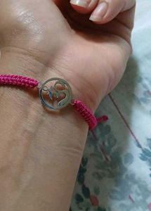 Pink Om Charm Bracelet