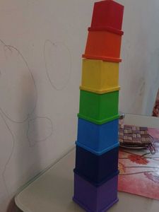 Stacking Cubes Rainbow Colour