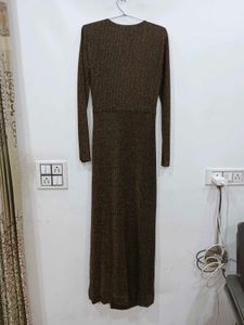 Brown Kazo Ruched Maxi Dress