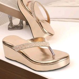 women embellished wedge heel sandals