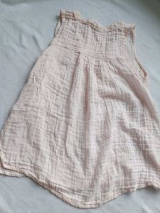 Light Pink Sleeveless Gauze Top