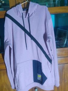 Lilac Diagonal Stripe Hoodie