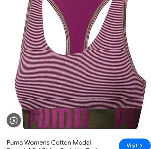 Puma Striped Sports Bra