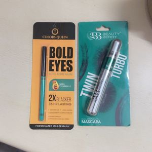 Colors Queen Kajal & Beauty Berry Mascara Set