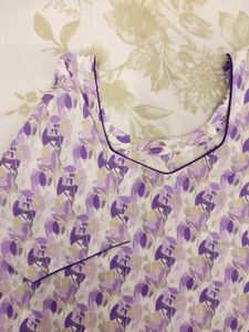 Pretty Purple Printed Kurta with pant