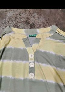 Striped Long Sleeve Tunic Top