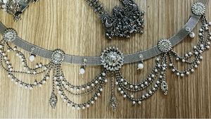 Exquisite Pearl &amp; Crystal Kamarbandh