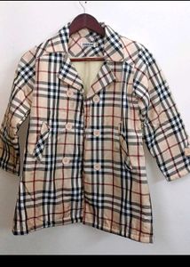 Check Coat For Girls