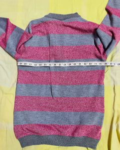 Unisex Brand new Striped Quarter Zip Sweater