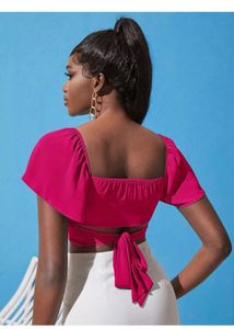 pink tie top