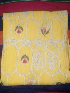Yellow Hand-Block Printed Kurta