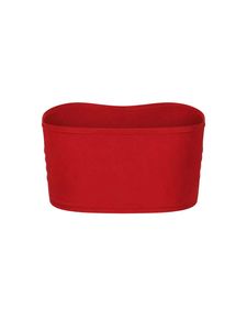 Red Strapless Crop Top