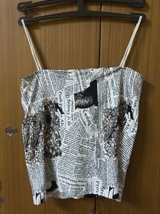 Newspaper Print Tube Top