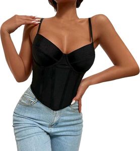 Black Corset Crop Top
