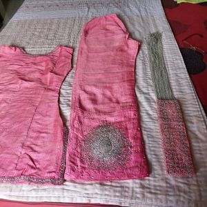 Elegant Pink Kurti Set