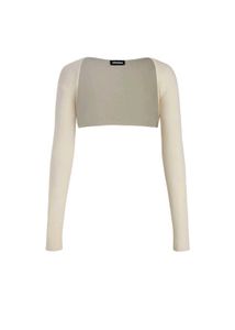 beige Full Sleeves Shrug