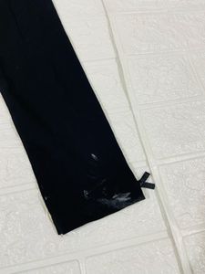 Black Leggings with Bow Detail 11 12 yrs