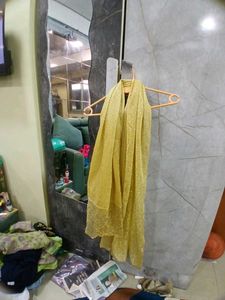 Vibrant Red Bandhani DupattaAnd Gold Stolei