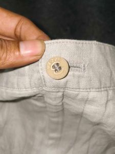 INTERMEZZO 'Pleated Wide-Leg' Linen-Blend Trousers