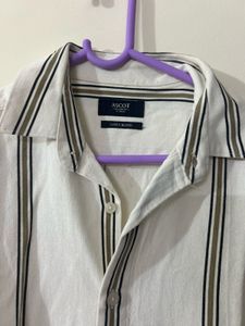 Classic Striped Short-Sleeve Shirt