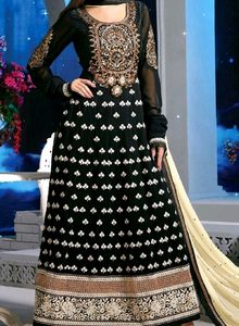 *B1G1* Black Anarkali with Churidar 🐈‍⬛🖤