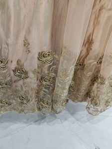 Elegant Gold Embroidered Maxi Dress