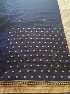 Beautiful chiffon saree with sequins..