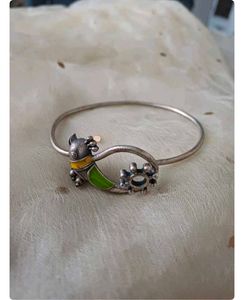 Silverlookalike Meena Work Bird Adjustable Bracele