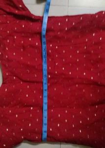 Beautiful Red Kurta with Gold Embellishments