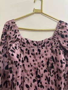 Pink Animal Print Dress