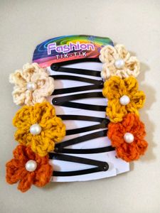 🔥 MEGA SALE OFFER 🔥 Crochet Flower Hair Clips
