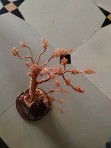 Handmade Copper Wire Tree Sculpture