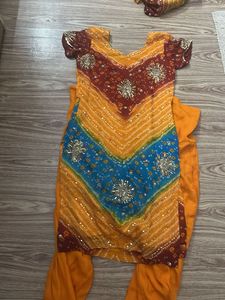 Botique original silk Bandage Orange Patiala Pants