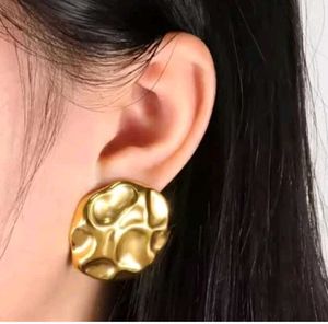 Gold Tone Abstract Statement Earrings