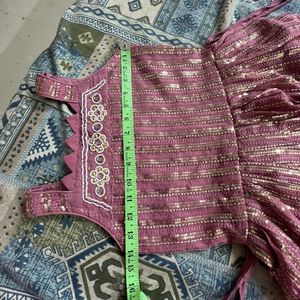 Elegant Tiered Kurta Set with Palazzo Pants