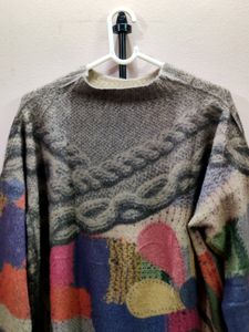 IMPORTED MEN'S vintage cable knit sweater