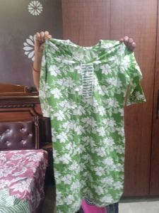 Green Striped Cotton suit
