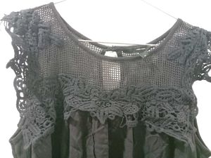Black Dress with Lace Detail