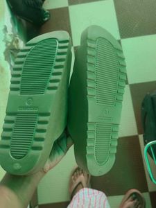 Comfortable Green Slide Sandals
