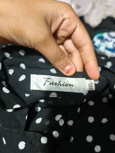 Black Polka Dot Button-Down jumper