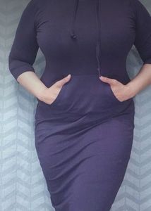 xs Navy Blue Hoodie Dress