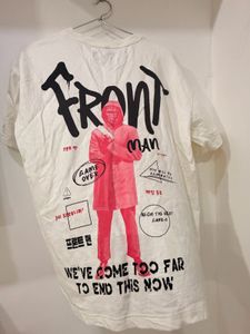 Souled store Cream T-Shirt with Korean Text