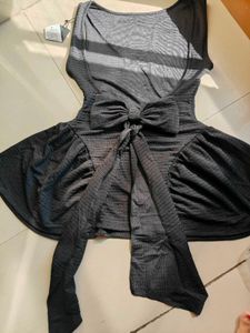 Chic Black Textured Sleeveless Dress