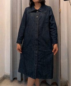 Denim Maxi Coat Dress