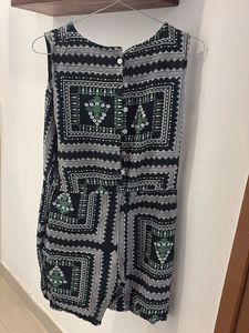 Boho Print Sleeveless Mini Dress