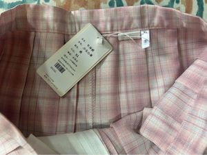 Cute Pink Plaid Pleated Mini Skirt