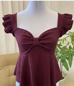 Chic Ruffled Sleeve Bow Top